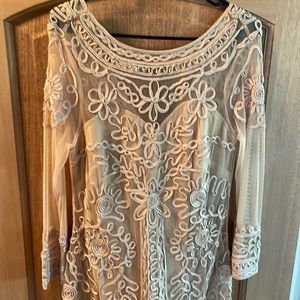 Nude lace dress